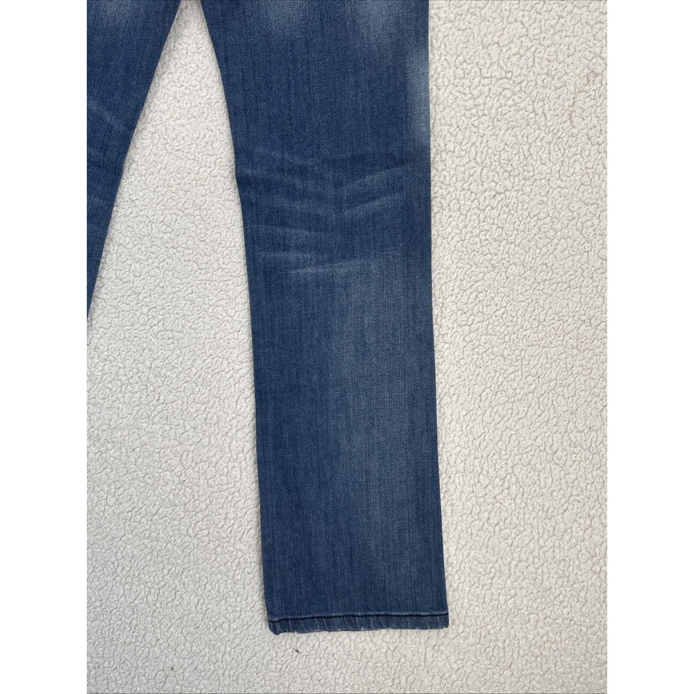 V Cristina Jeans Women Size 2 Blue Embellished Bling Cross Studded Straight Leg - Picture 11 of 12